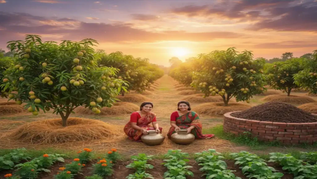 সুস্থায়ী কৃষি ব্যবস্থাপনার একটি দৃশ্য।