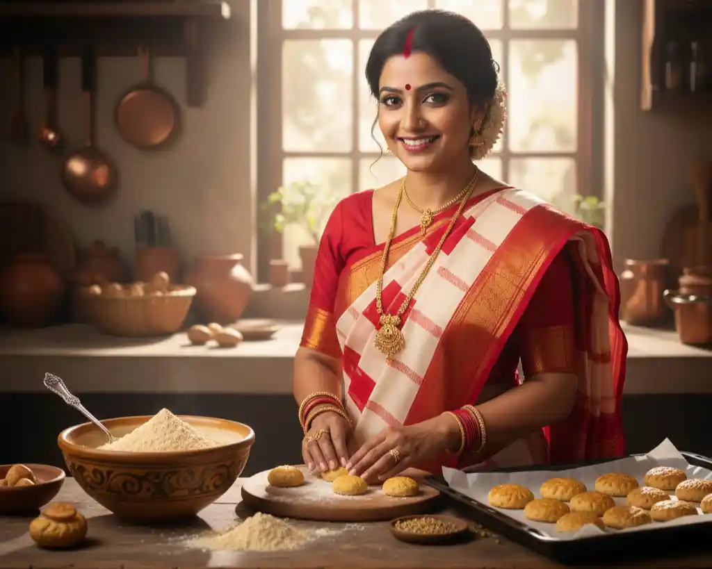 মাশরুম পাউডার দিয়ে তৈরি পুষ্টিকর মাশরুম বিস্কুট।