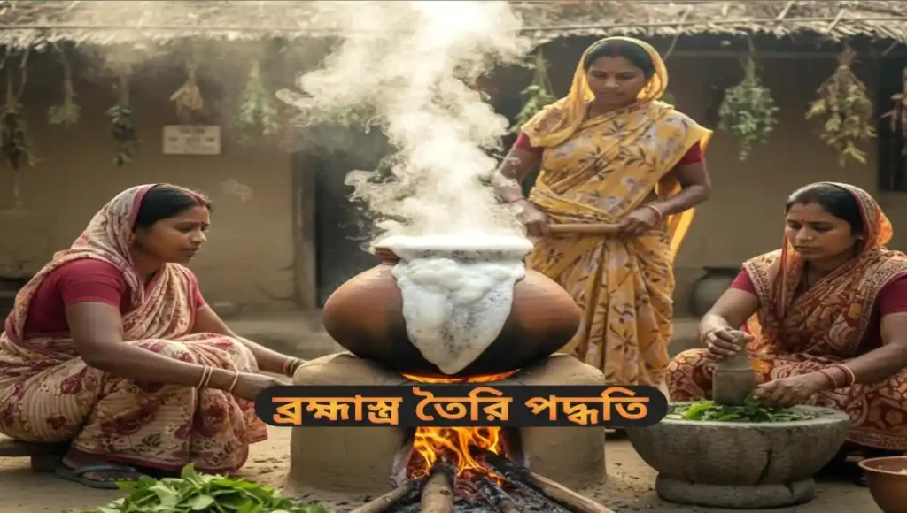 SHG দিদি রা জৈব কীটবিতারক ব্রহ্মাস্র (Brahmastra) তৈরি করছেন বিষমুক্ত চাষের জন্যে ।