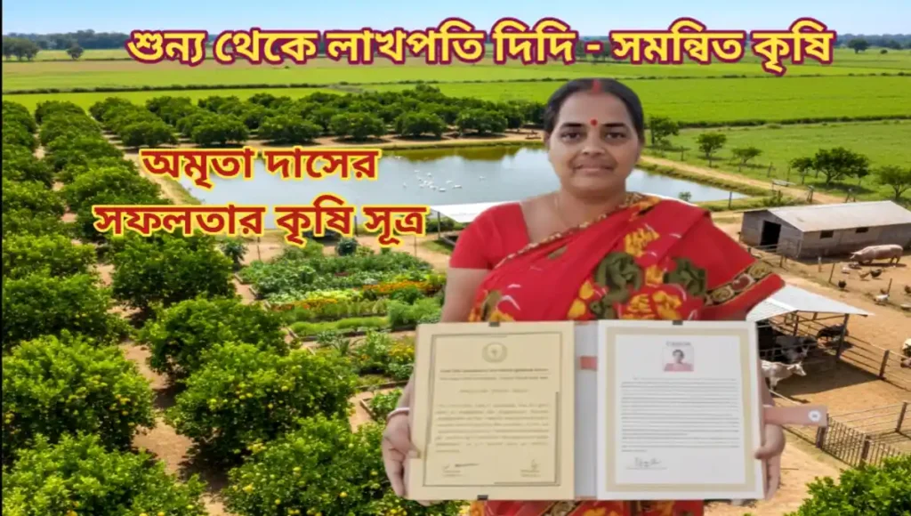 সমন্বিত কৃষি (Integrated farming) মডেল অমৃতা দাস success গল্প