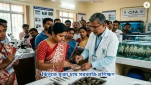 লাভজনক ঝিনুকে মুক্তা চাষের আধুনিক পদ্ধতি সরকারি প্রশিক্ষণ দৃশ্য CIFA