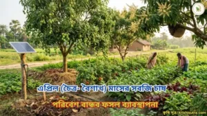 এপ্রিল মাসে কি সবজি চাষ করা যায় ? মিশ্র সবজি ও ফল বাগানের চিত্র।