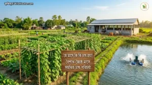 মে মাসে কি কি সবজি চাষ হয়? পশ্চিমবঙ্গ ও বাংলাদেশের জলবায়ু অনুসারে সমন্বিত ফসল চাষ পরিচর্যা ২০২৬ মে মাসে কি কি সবজি চাষ হয় ও সমন্বিত চাষ পরিচর্যা এর একটি খামার দৃশ্য।