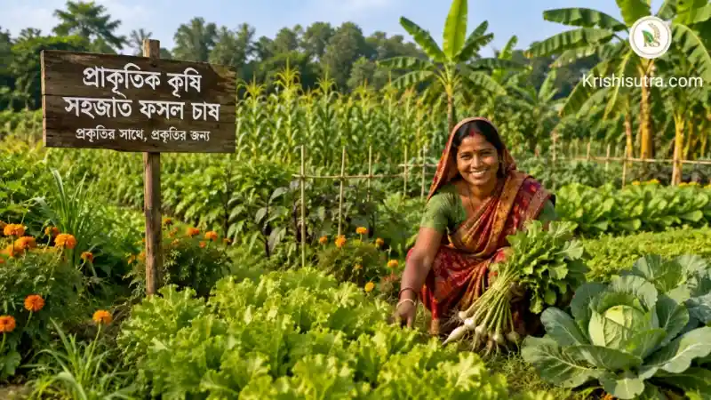প্রাকৃতিক কৃষি সহজাত ফসল চাষ সাদৃশ্য। বহুমুখী ফসল চাষ