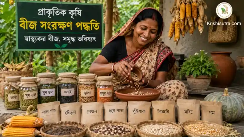 প্রাকৃতিক কৃষিতে বীজ সংরক্ষণ। দেশীয় বীজ উৎপাদন ও সংরক্ষণ পদ্ধতি। প্রাকৃতিক বীজ বিপণন কেন্দ্র।