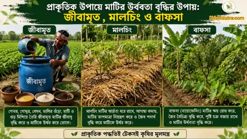 প্রাকৃতিক উপায়ে মাটির উর্বরতা বৃদ্ধি। মাটির উর্বরতা বৃদ্ধির পদ্ধতি।