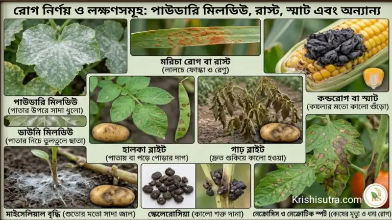 প্রাকৃতিক কৃষিতে রোগ ব্যবস্থাপনা: ব্যকটেরিয়া জনিত রোগে আক্রান্ত ফসল দৃশ্য।