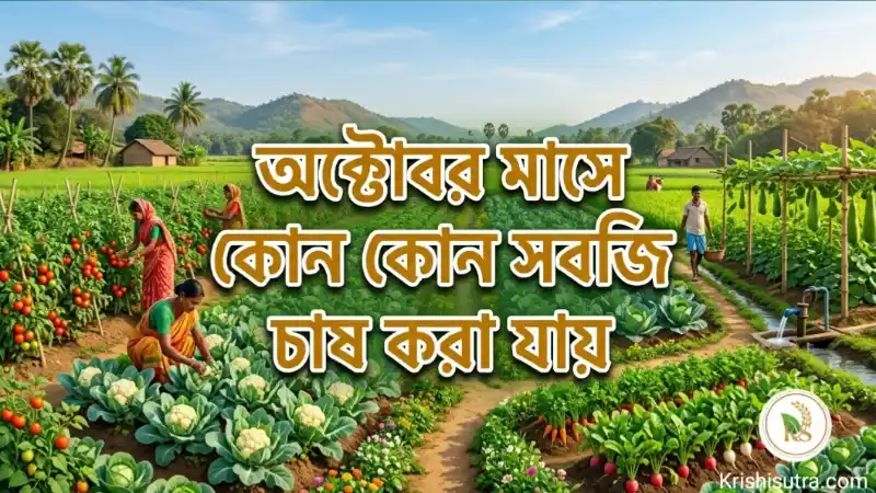 অক্টোবর মাসে কোন কোন সবজি চাষ করা যায় ও জাতের তালিকা | October Mashe Sabji Chas Talika
