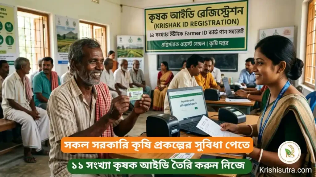 কৃষক আইডি কার্ডের জন্য অনলাইনে আবেদন করুন - কৃষক আইডি রেজিস্ট্রেশন এবং কৃষক আইডি কার্ড পশ্চিমবঙ্গ, কৃষি কার্ড অনলাইন আবেদন, krishak id card apply online west bengal, Farmer ID card apply online West Bengal with krishak id number