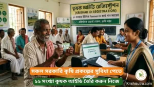কৃষক আইডি কার্ডের জন্য অনলাইনে আবেদন করুন - কৃষক আইডি রেজিস্ট্রেশন এবং কৃষক আইডি কার্ড পশ্চিমবঙ্গ, কৃষি কার্ড অনলাইন আবেদন, krishak id card apply online west bengal, Farmer ID card apply online West Bengal with krishak id number