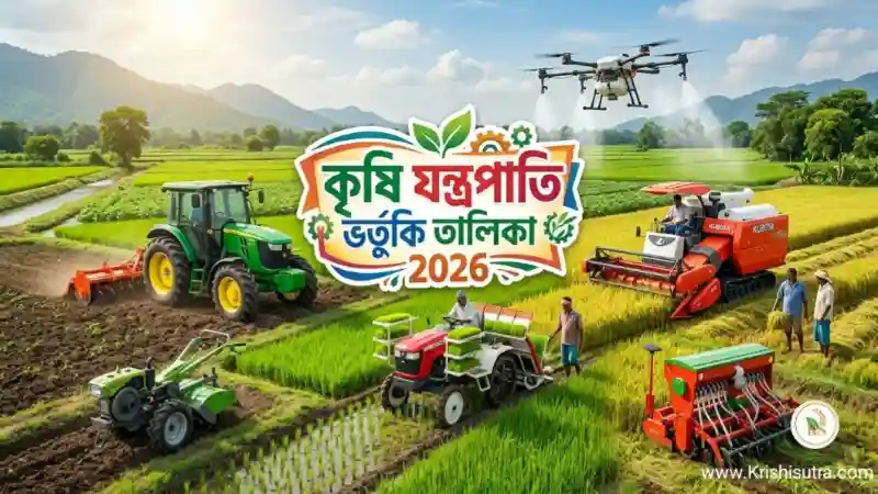শ্চিমবঙ্গ সরকারের কৃষি যন্ত্রপাতি ভর্তুকি তালিকা 2026 ও Krishi jantrapati vortuki list জানুন। wbfms.wb.gov.in পোর্টালে প্রকাশিত agriculture machinery subsidy list west bengal দেখে ট্রাক্টর, পাওয়ার ট্রিলারে ছাড় পেতে অফিশিয়াল সরকারি কৃষি যন্ত্রপাতি ভর্তুকি তালিকা PDF এবং সম্পূর্ণ Agriculture Machinery Subsidy List দেখে নিন।